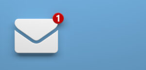 abstract contact icon symbool op een blauwe achtergrond - 3D illustratie